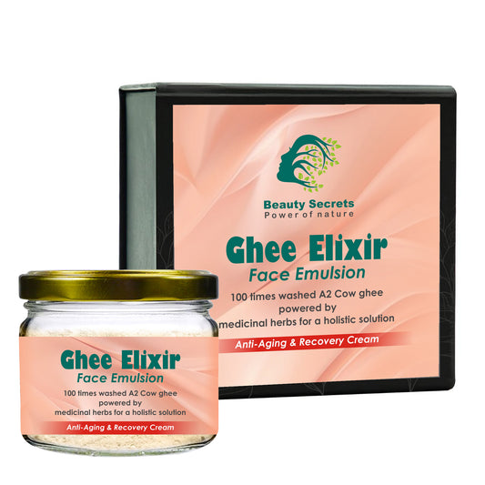 Ghee Elixir Ayurvedic Night Cream for Face infused with Collagen | Repair, Restore and Revive Naturally | Anti Aging Moisturizer for Women & Men for All Skin Types |  - 40 gm